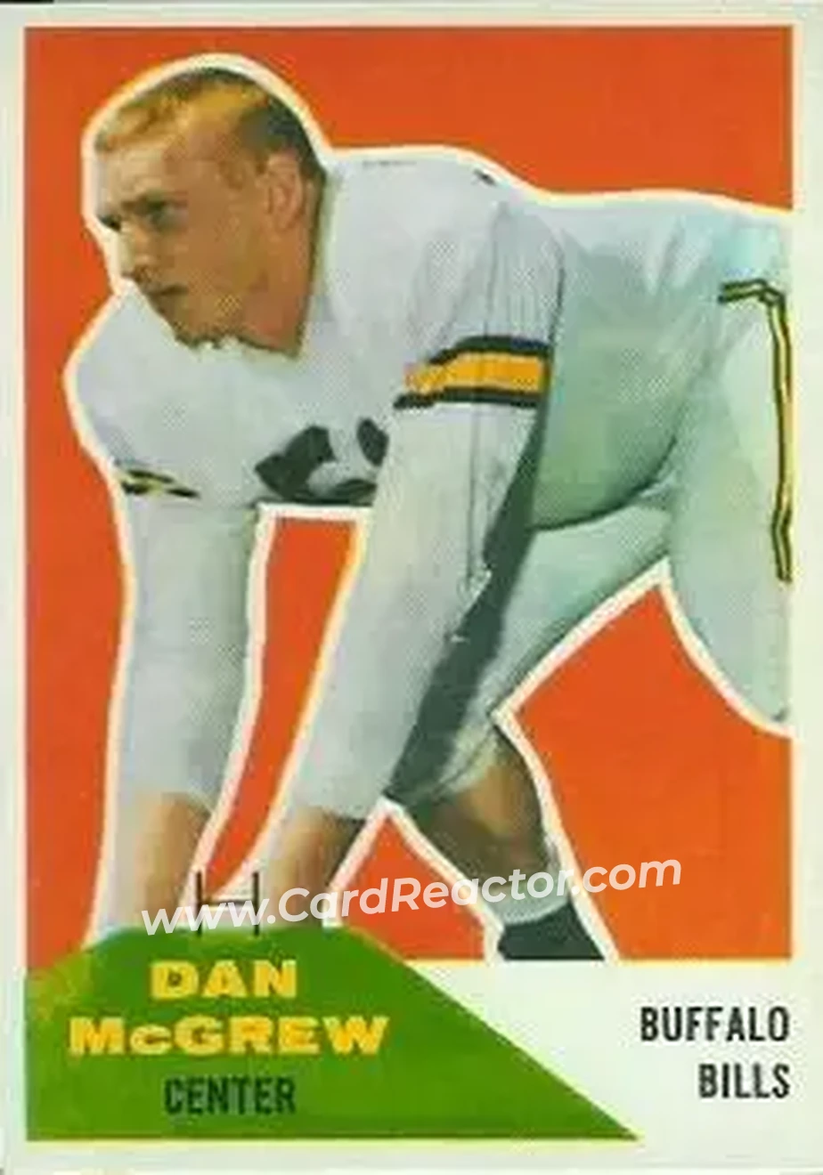 1960 Fleer #3 - Dan McGrew - Buffalo Bills - Front 1960 Fleer #3 - Dan McGrew - Buffalo Bills - Front