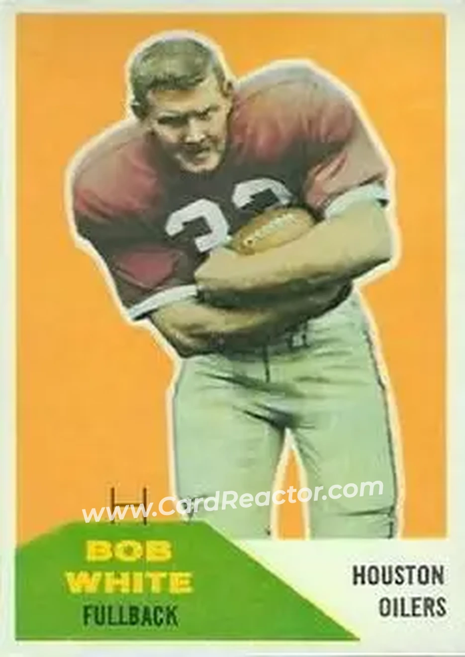 1960 Fleer #4 - Bob White - Houston Oilers - Front 1960 Fleer #4 - Bob White - Houston Oilers - Front