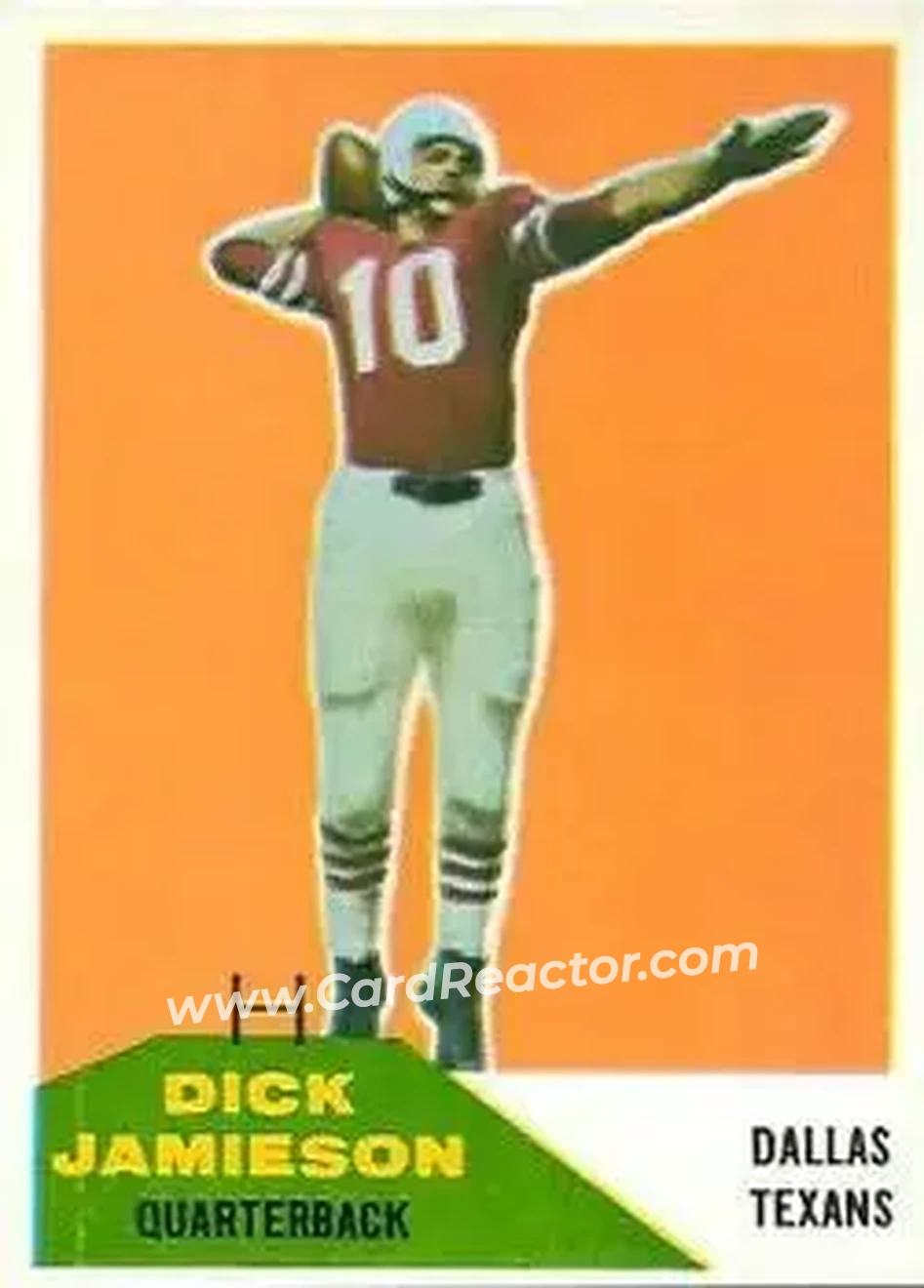 1960 Fleer #5 - Dick Jamieson - Dallas Texans - Front 1960 Fleer #5 - Dick Jamieson - Dallas Texans - Front