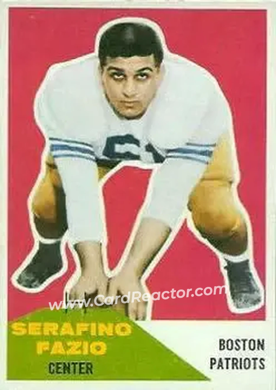1960 Fleer #15 - Serafino Fazio - Boston Patriots - Front