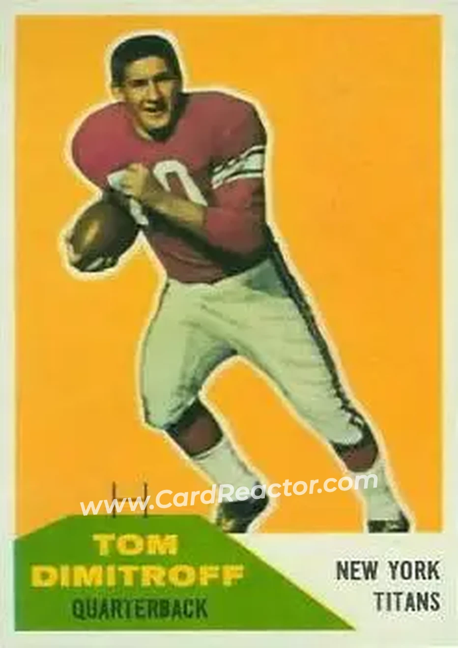 1960 Fleer #16 - Tom Dimitroff - New York Titans - Front