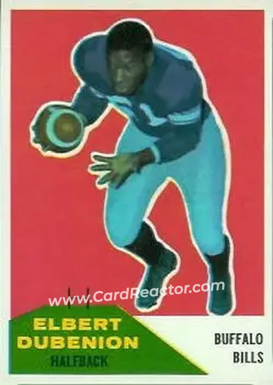 1960 Fleer #17 - Elbert Dubenion - Buffalo Bills - Front 1960 Fleer #17 - Elbert Dubenion - Buffalo Bills - Front