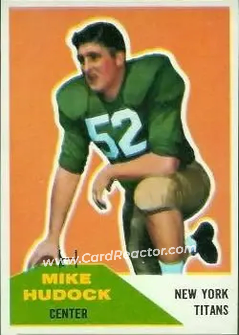 1960 Fleer #23 - Mike Hudock - New York Titans - Front 1960 Fleer #23 - Mike Hudock - New York Titans - Front