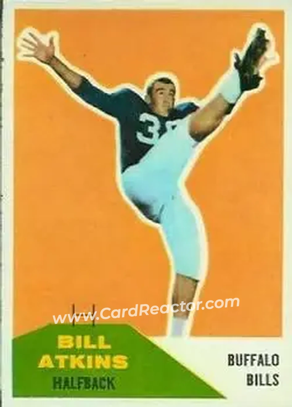 1960 Fleer #24 - Bill Atkins - Buffalo Bills - Front 1960 Fleer #24 - Bill Atkins - Buffalo Bills - Front