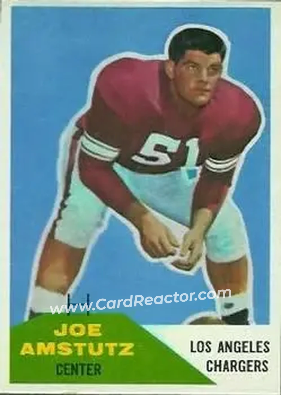 1960 Fleer #28 - Joe Amstutz - Los Angeles Chargers - Front 1960 Fleer #28 - Joe Amstutz - Los Angeles Chargers - Front
