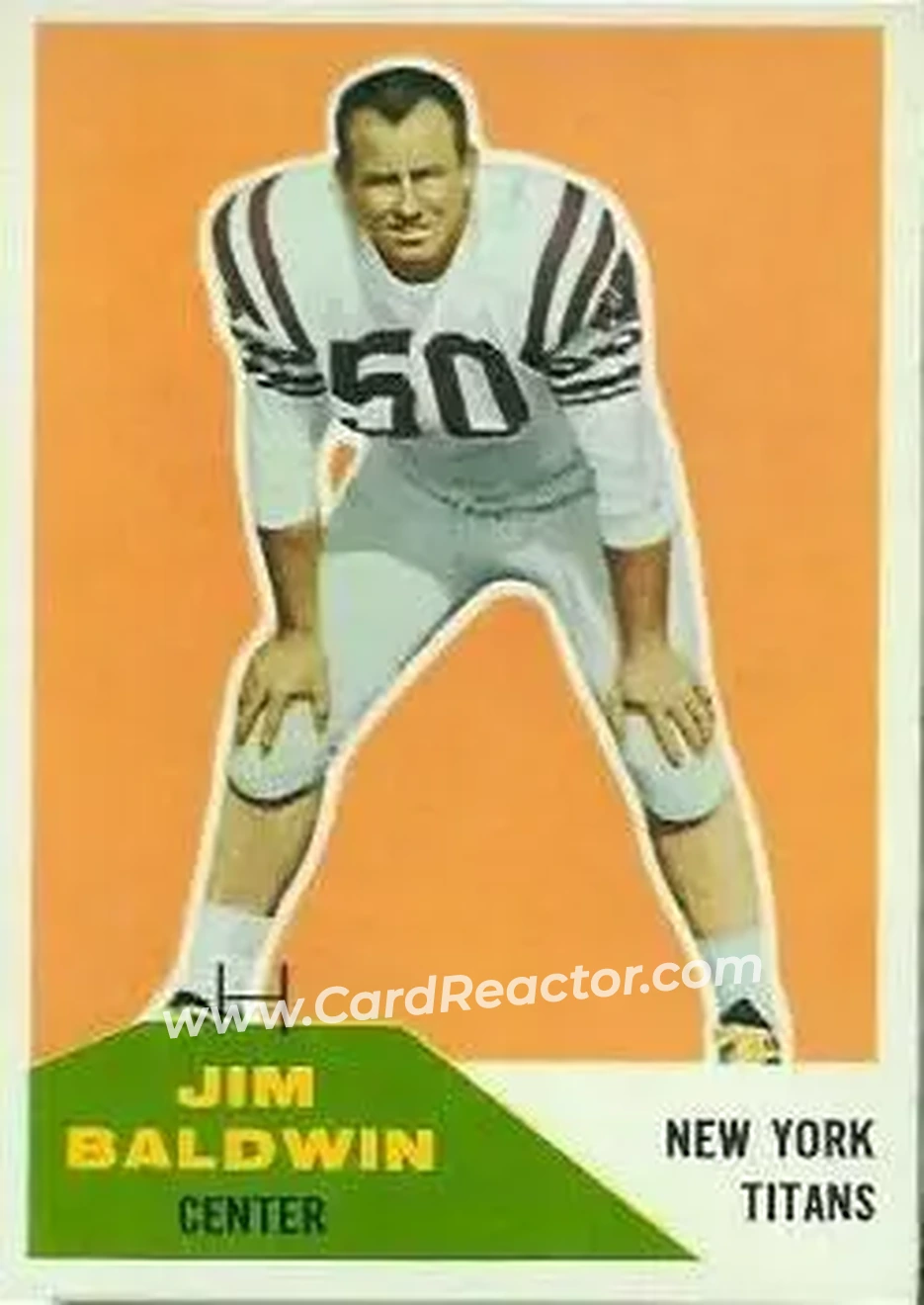1960 Fleer #30 - Jim Baldwin - New York Titans - Front 1960 Fleer #30 - Jim Baldwin - New York Titans - Front