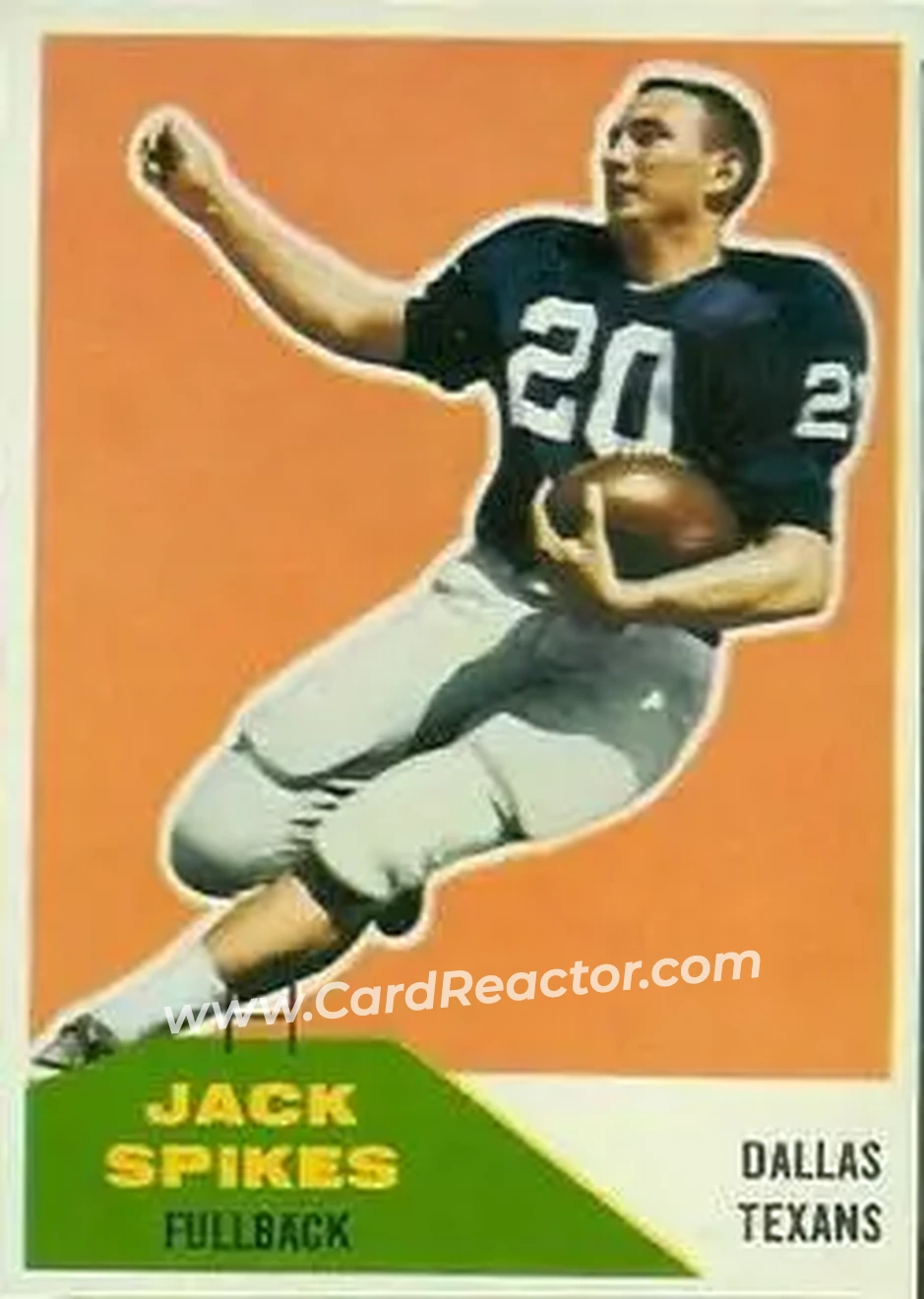 1960 Fleer #39 - Jack Spikes - Dallas Texans - Front