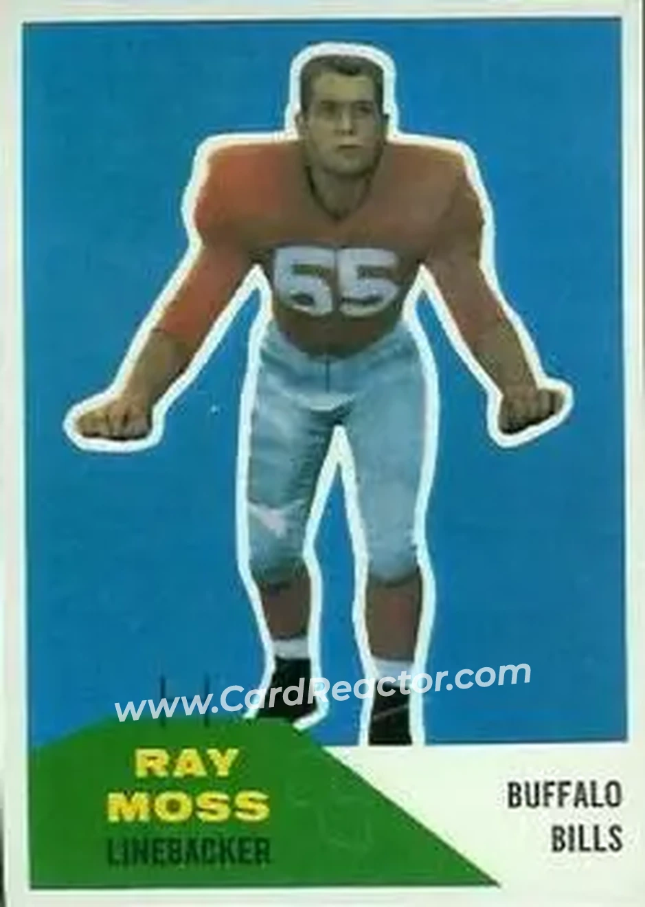 1960 Fleer #44 - Ray Moss - Buffalo Bills - Front