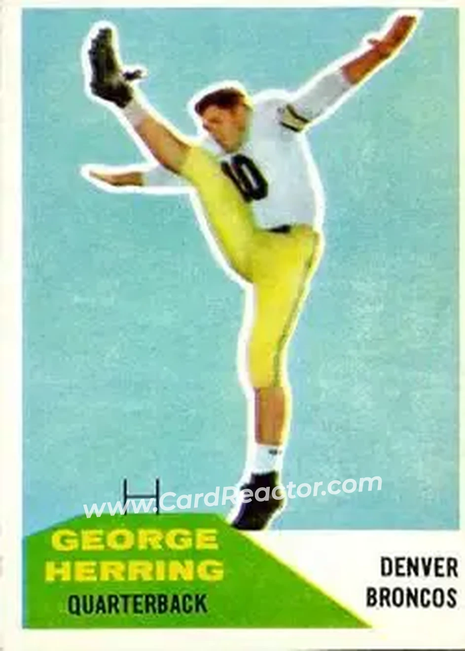 1960 Fleer #46 - George Herring - Denver Broncos - Front 1960 Fleer #46 - George Herring - Denver Broncos - Front