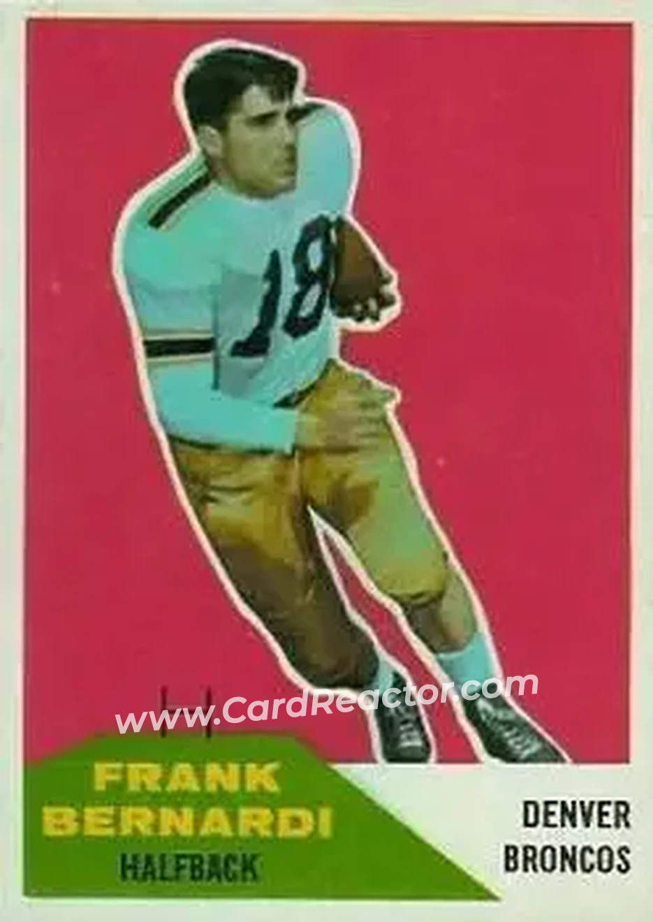 1960 Fleer #54 - Frank Bernardi - Denver Broncos - Front