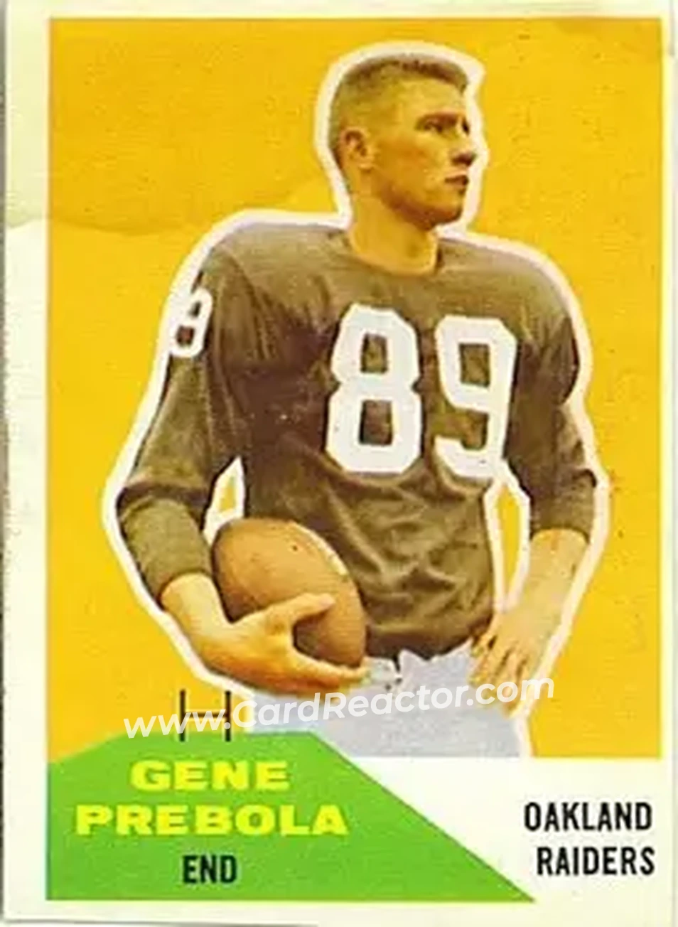 1960 Fleer #61 - Gene Prebola - Oakland Raiders - Front