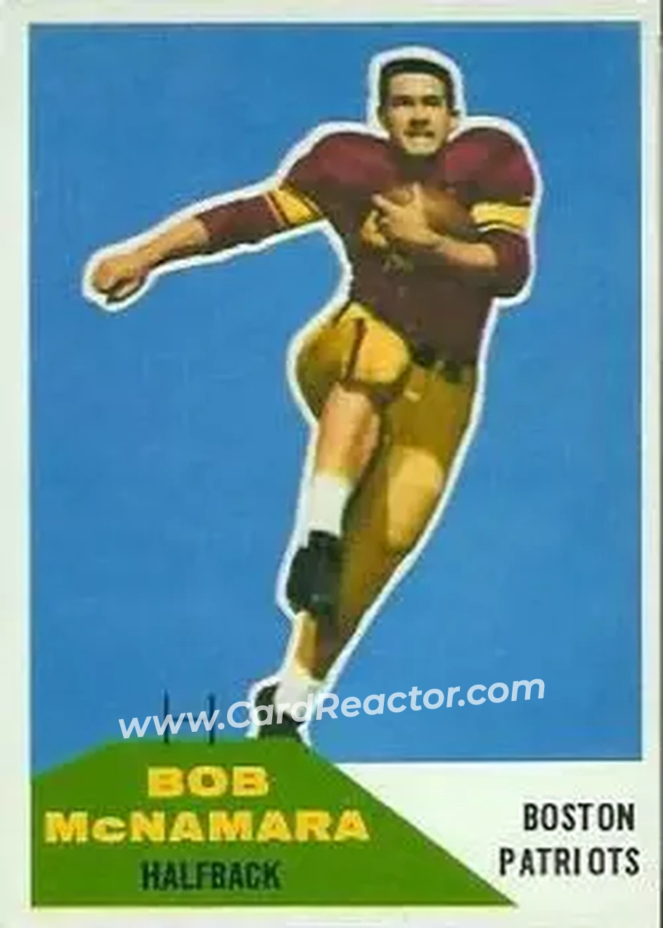 1960 Fleer #63 - Bob McNamara - Boston Patriots - Front