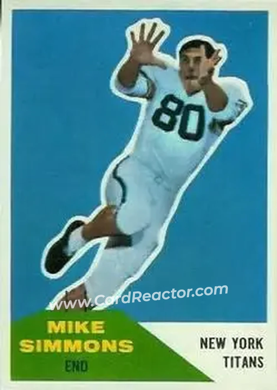 1960 Fleer #68 - Mike Simmons - New York Titans - Front