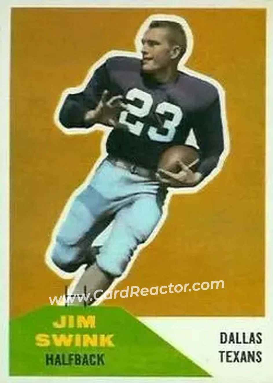 1960 Fleer #69 - Jim Swink - Dallas Texans - Front