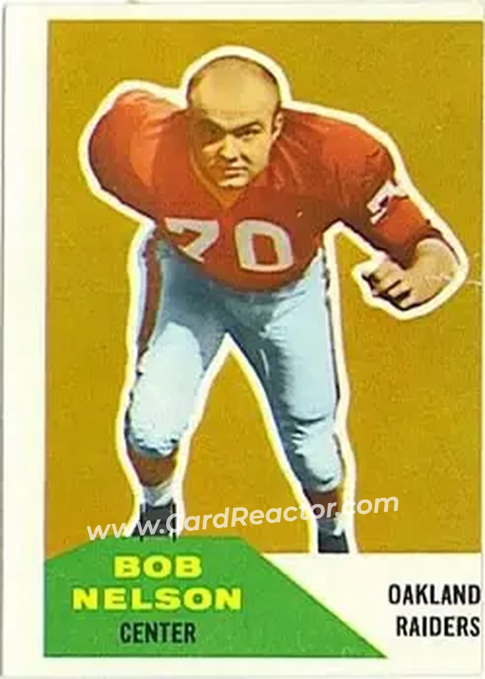 1960 Fleer #83 - Bob Nelson - Oakland Raiders - Front
