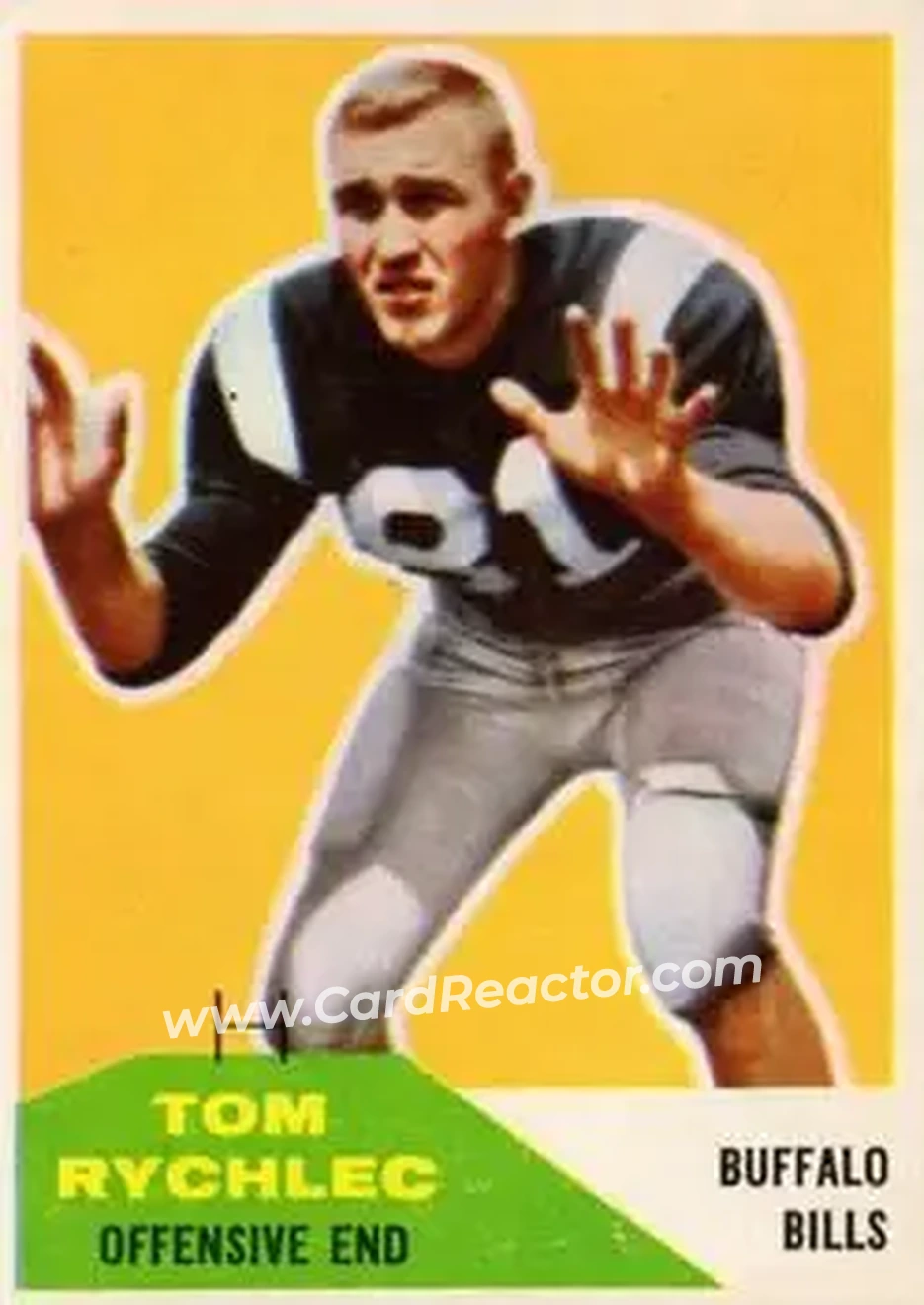 1960 Fleer #85 - Tom Rychlec - Buffalo Bills - Front