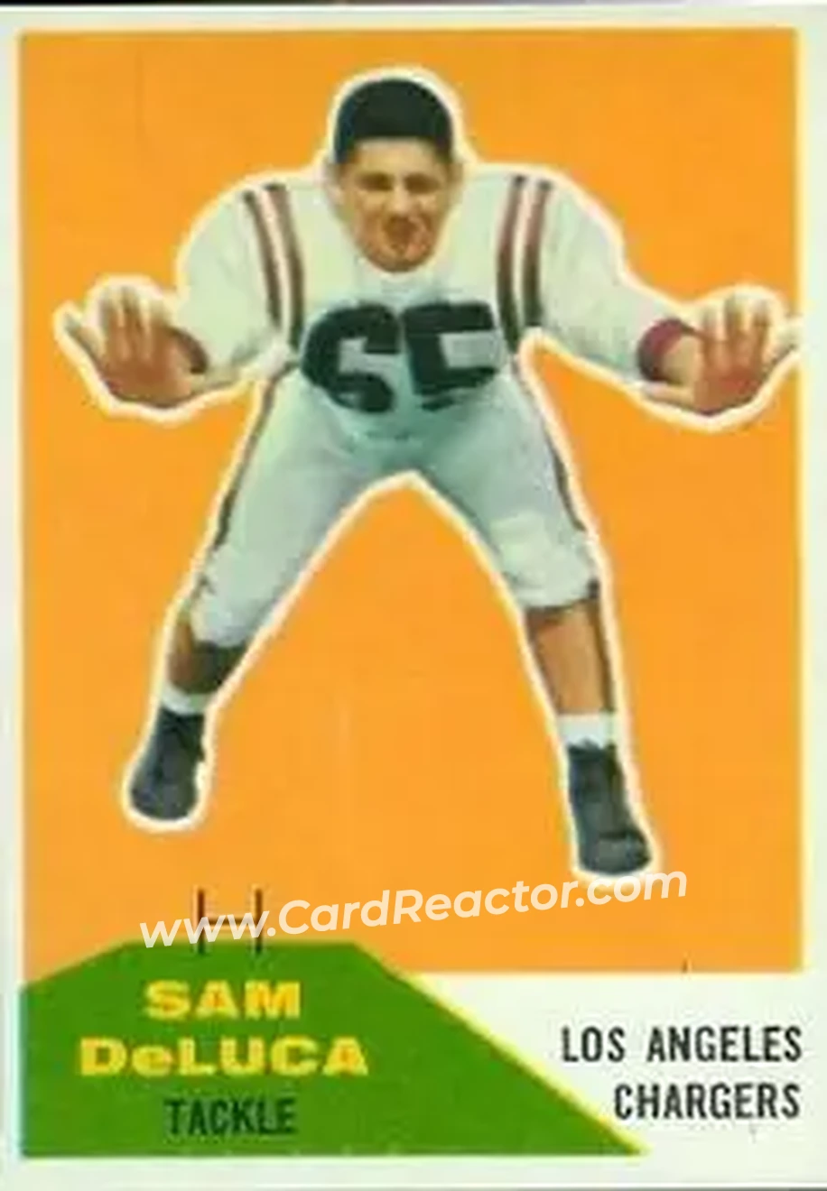1960 Fleer #89 - Sam DeLuca - Los Angeles Chargers - Front