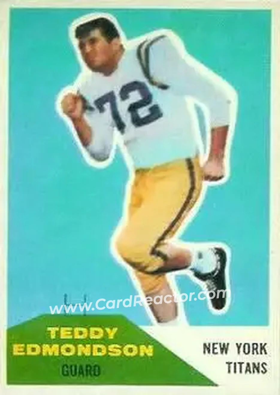 1960 Fleer #91 - Teddy Edmondson - New York Titans - Front