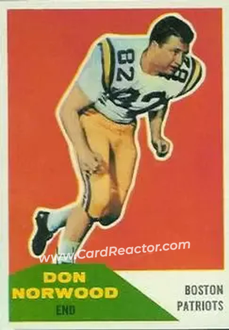 1960 Fleer #97 - Don Norwood - Boston Patriots - Front