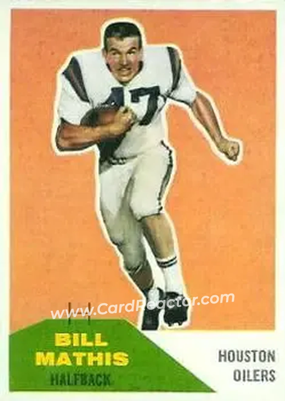1960 Fleer #99 - Bill Mathis - Houston Oilers - Front