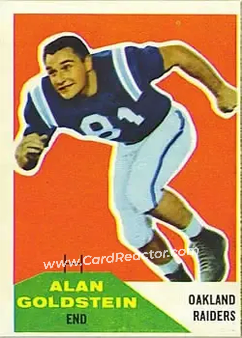 1960 Fleer #108 - Alan Goldstein - Oakland Raiders - Front