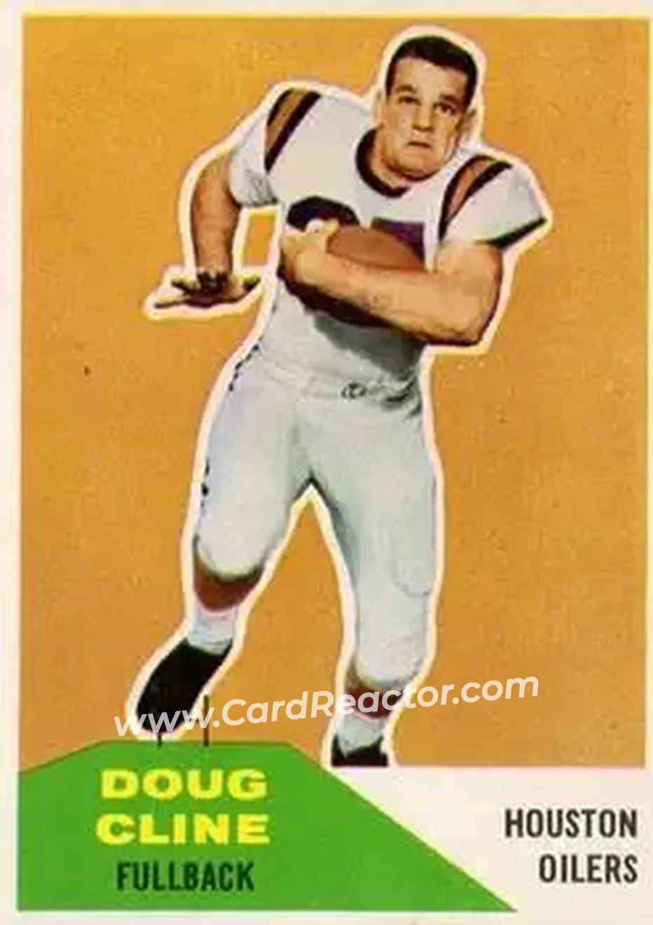 1960 Fleer #109 - Doug Cline - Houston Oilers - Front
