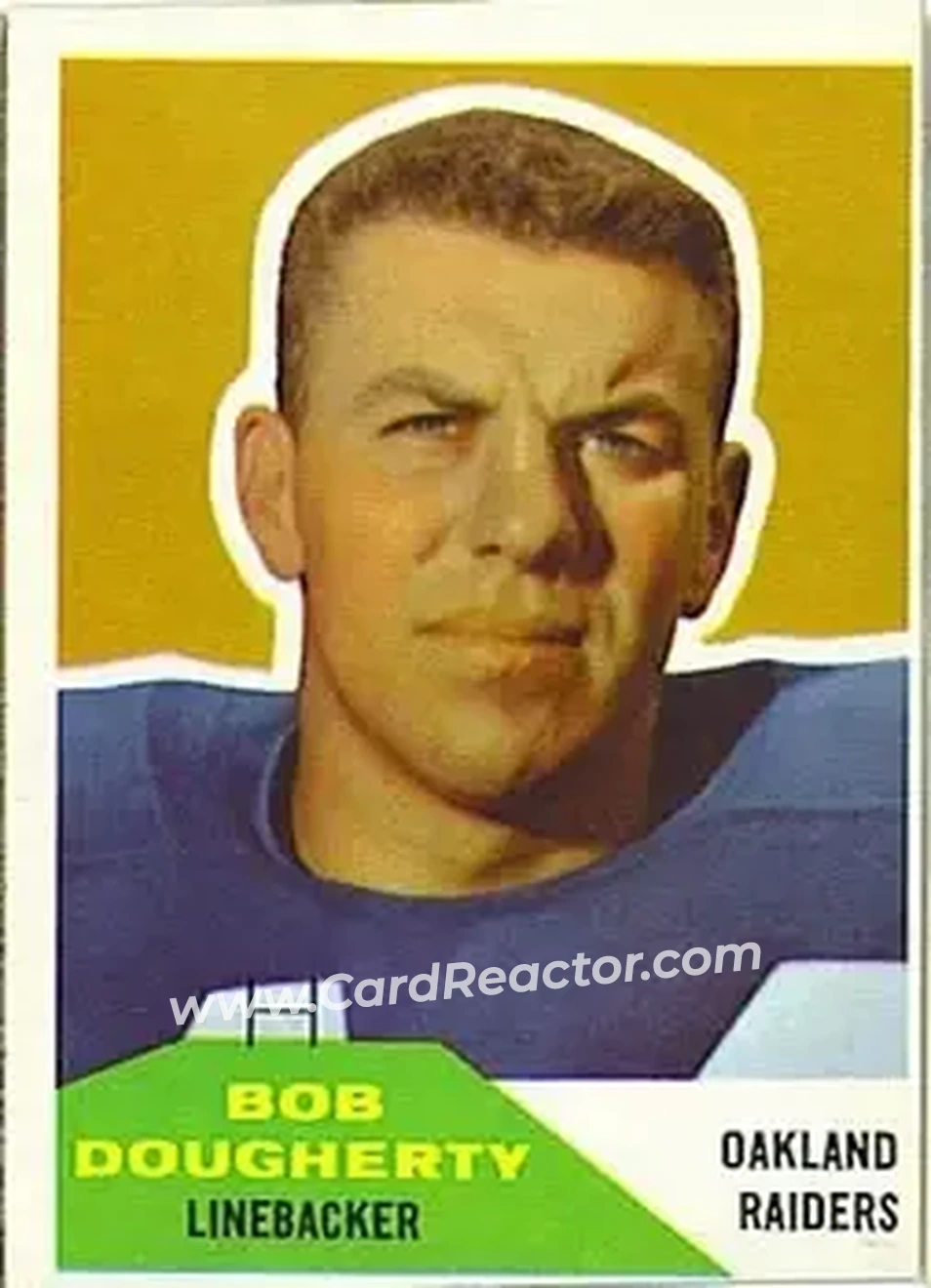 1960 Fleer #117 - Bob Dougherty - Oakland Raiders - Front