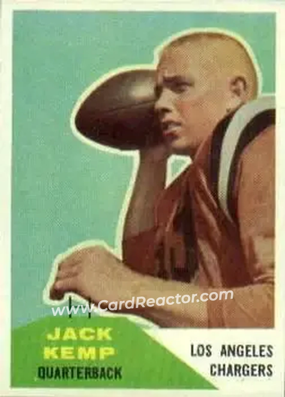 1960 Fleer #124 - Jack Kemp - Los Angeles Chargers - Front