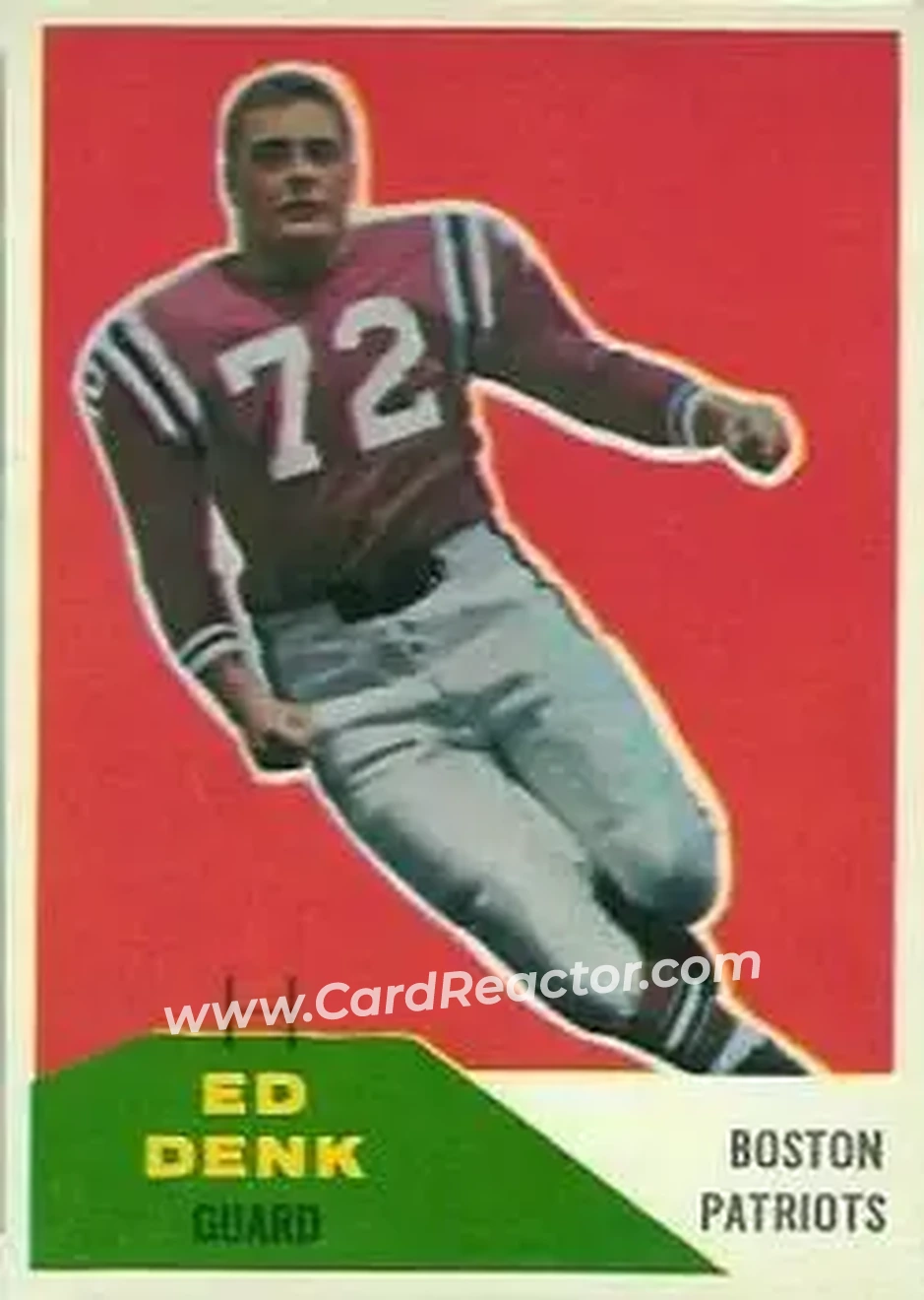 1960 Fleer #125 - Ed Denk - Boston Patriots - Front