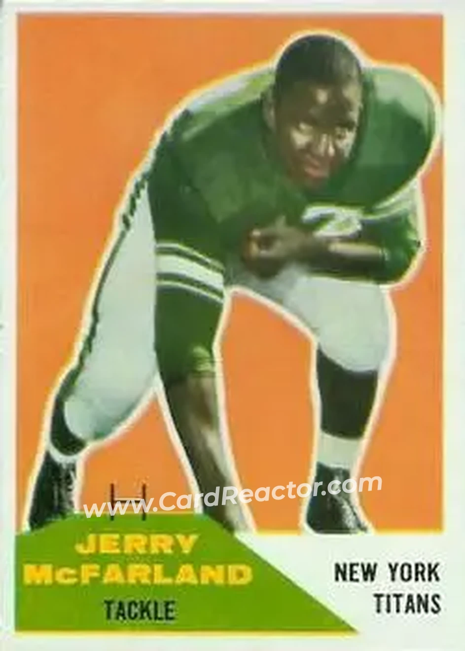 1960 Fleer #126 - Jerry McFarland - New York Titans - Front