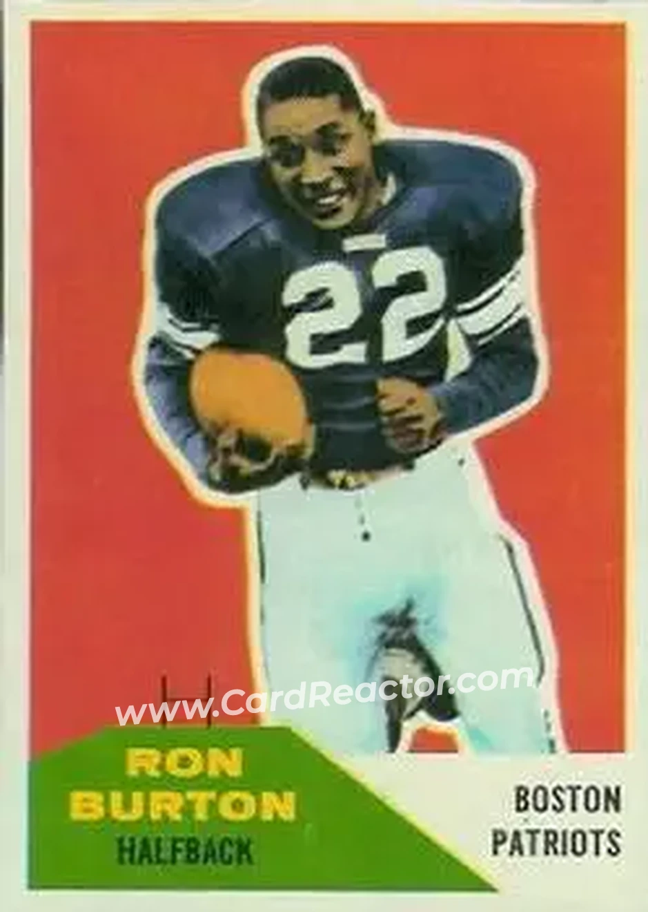 1960 Fleer #130 - Ron Burton - Boston Patriots - Front