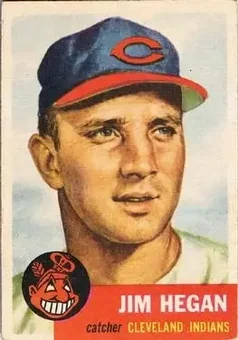 1953 Topps #80 - Jim Hegan - Cleveland Indians