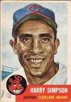 1953 Topps #150b - Harry Simpson - Cleveland Indians