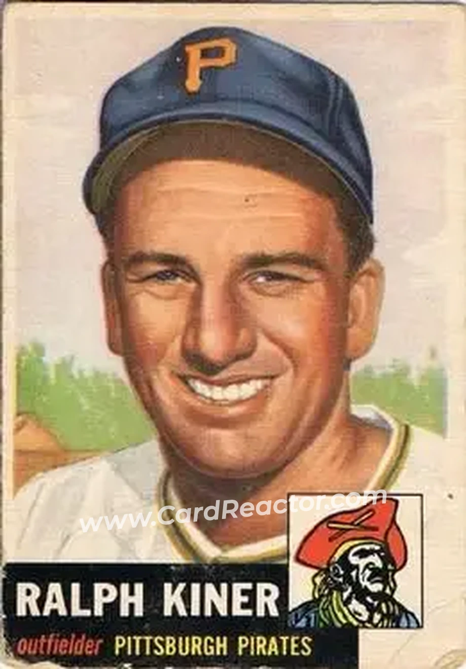 1953 Topps #191 - Ralph Kiner - Pittsburgh Pirates