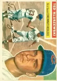 1956 Topps #25b - Ted Kluszewski - Cincinnati Redlegs