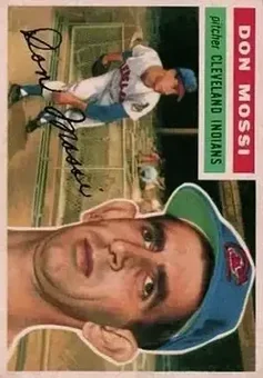 1956 Topps #39b - Don Mossi - Cleveland Indians
