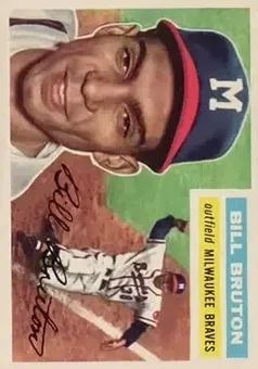 1956 Topps #185 - Bill Bruton - Milwaukee Braves