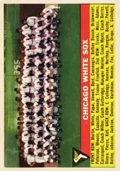 1956 Topps #188 - Chicago White Sox - Chicago White Sox