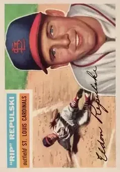 1956 Topps #201 - Rip Repulski - St. Louis Cardinals