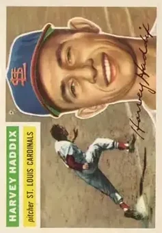 1956 Topps #77 - Harvey Haddix - St. Louis Cardinals