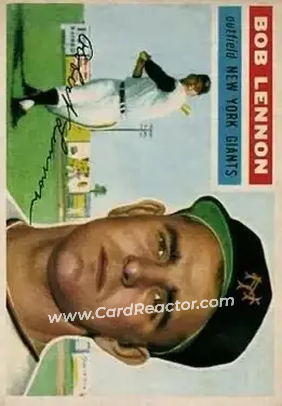 1956 Topps #104 - Bob Lennon - New York Giants - Front