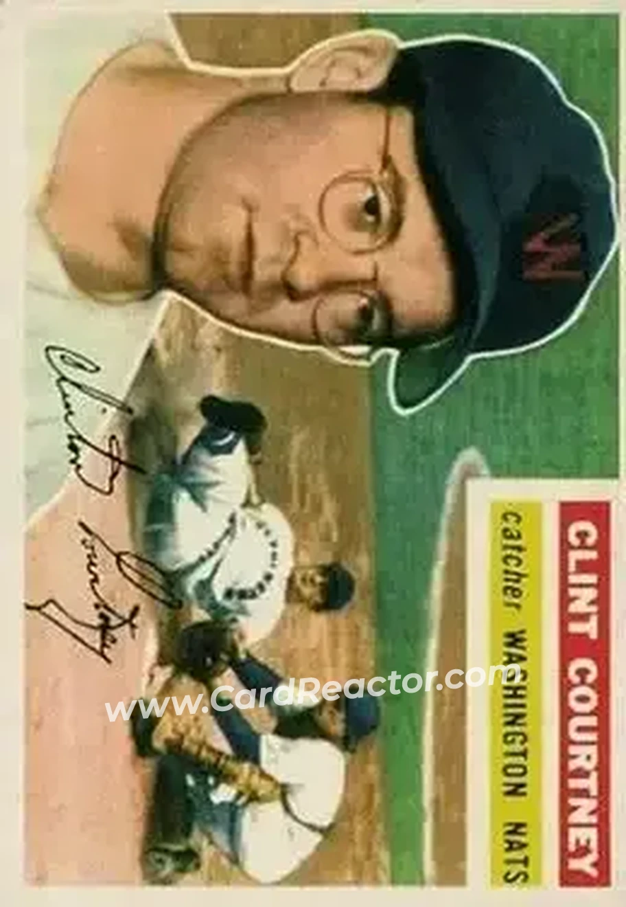 1956 Topps #159 - Clint Courtney - Washington Senators - Front