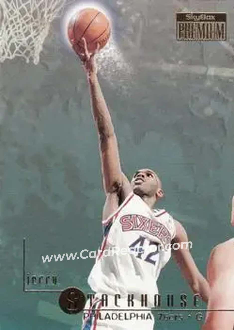 1996-97 SkyBox Premium - Single Promos #NNO - Jerry Stackhouse PROMO Philadelphia 76ers - Front