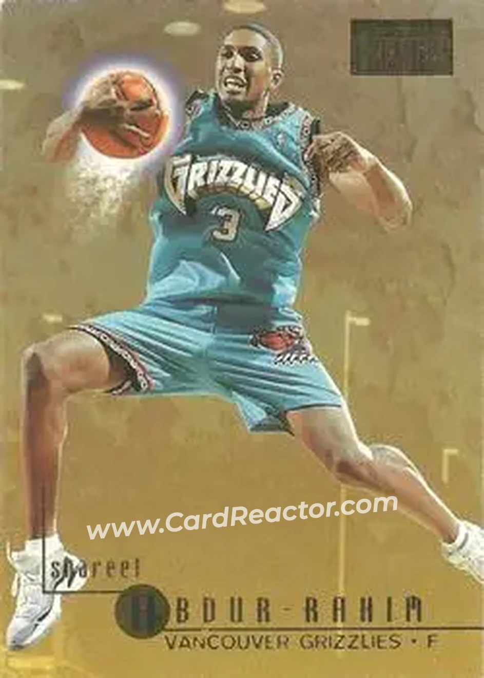 1996-97 SkyBox Premium #122 - Shareef Abdur-Rahim - Vancouver Grizzlies - Front