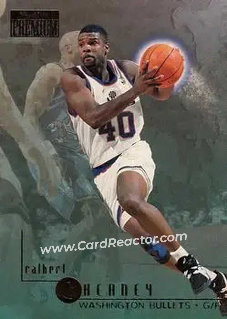 1996-97 SkyBox Premium #126 - Calbert Cheaney - Washington Bullets - Front