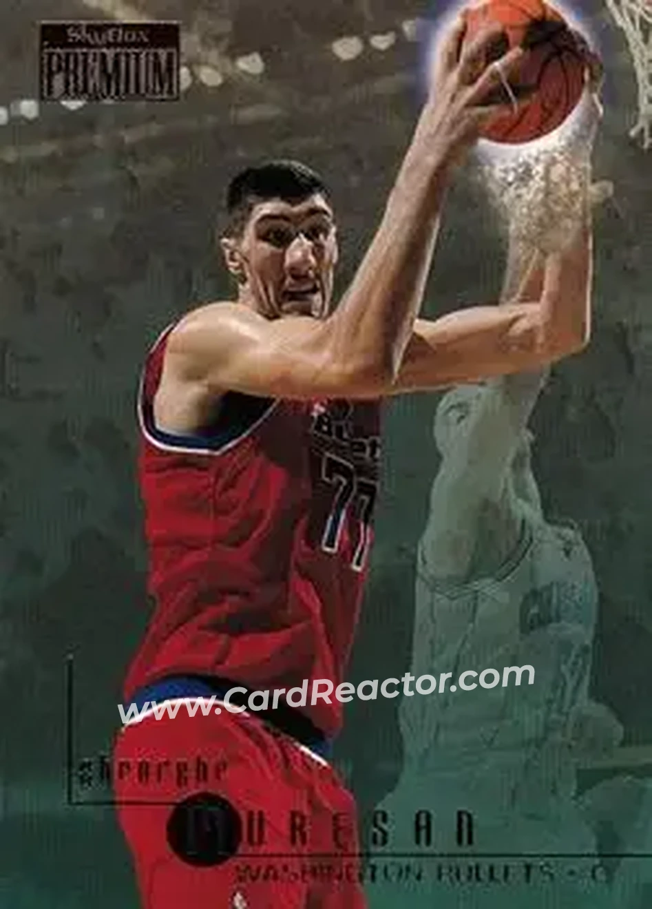 1996-97 SkyBox Premium #128 - Gheorghe Mureșan - Washington Bullets - Front