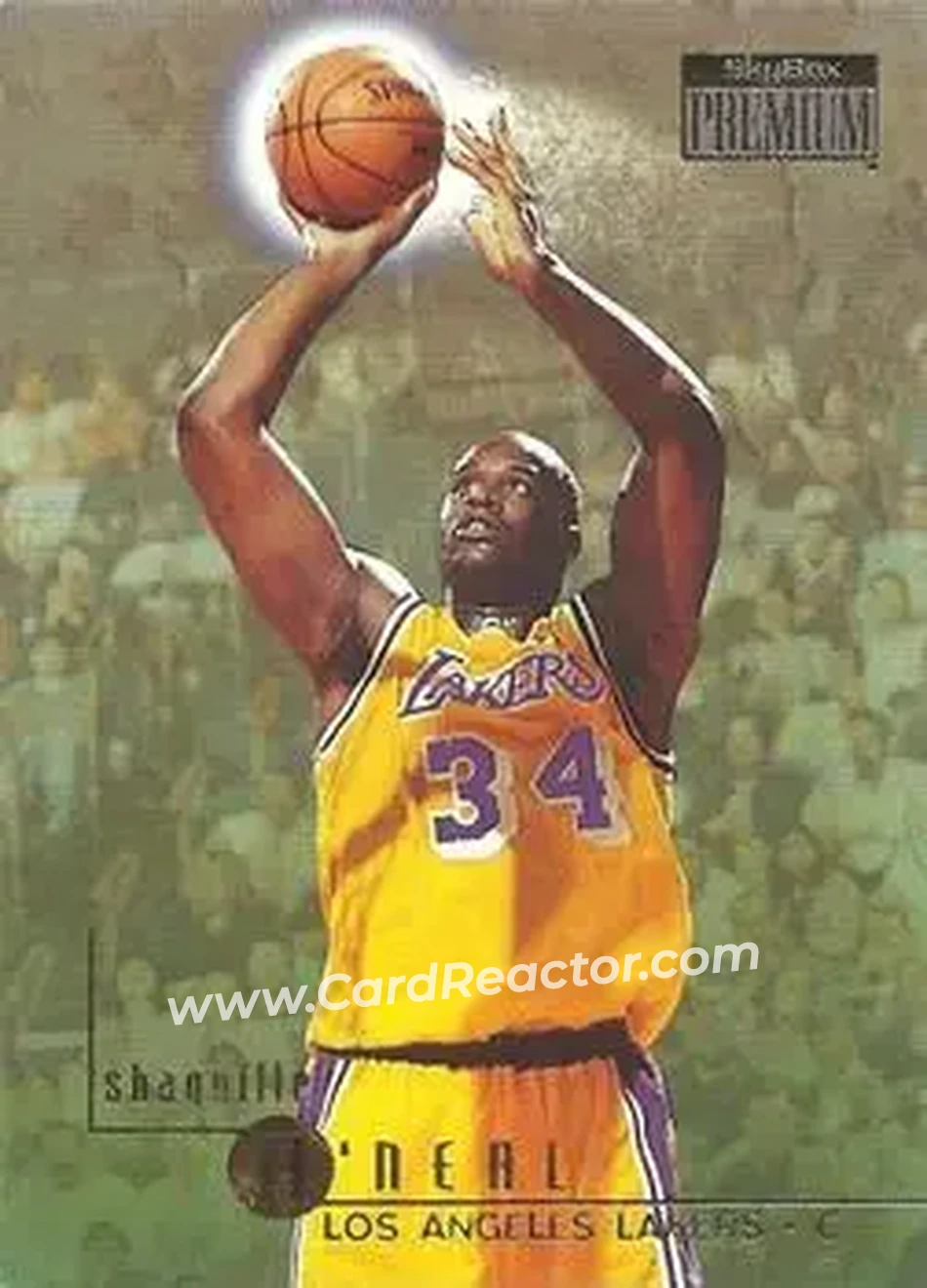 1996-97 SkyBox Premium #163 - Shaquille O'Neal - Los Angeles Lakers - Front