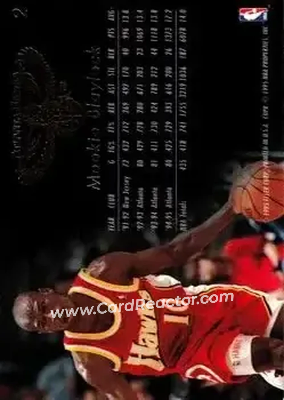 1995-96 Flair #2 - Mookie Blaylock - Atlanta Hawks - Back
