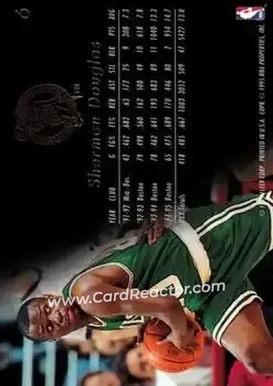 1995-96 Flair #6 - Sherman Douglas - Boston Celtics - Back