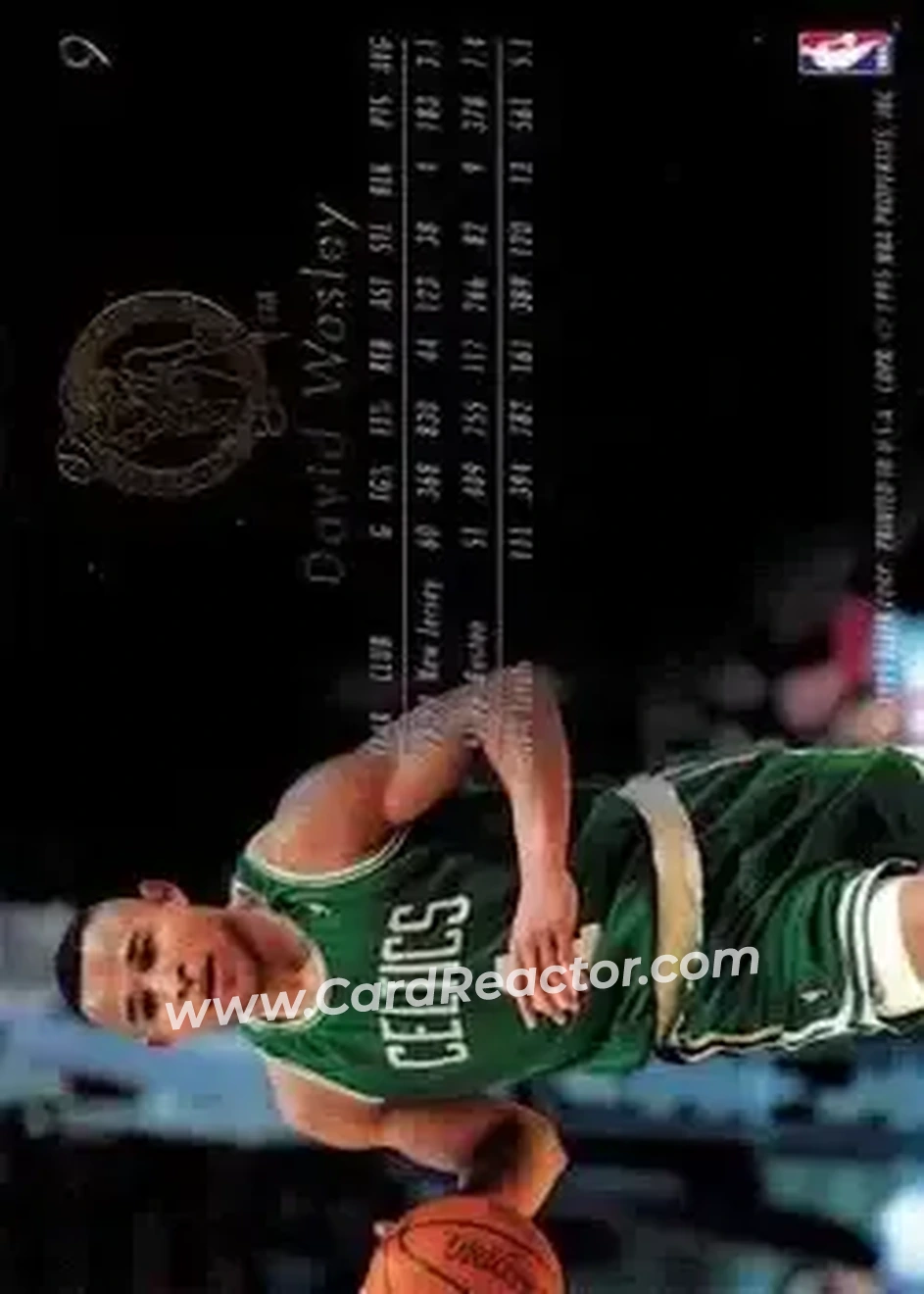 1995-96 Flair #9 - David Wesley - Boston Celtics - Back